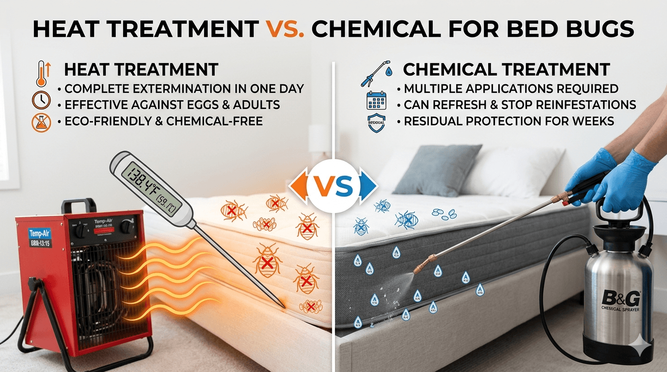 Heat Treatment vs Chemical for Bed Bugs: What Actually Works in New York?